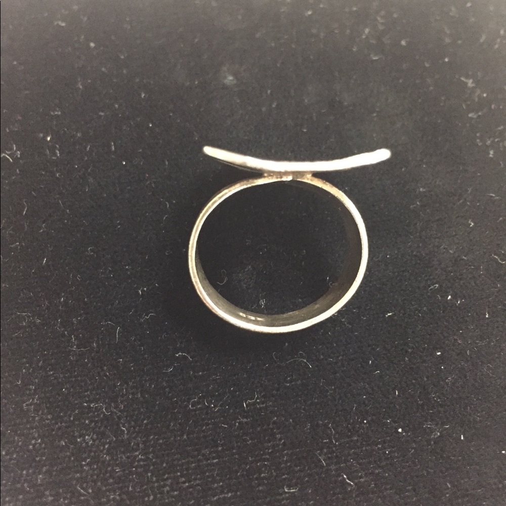 Large Rectangular Flat Sterling Silver Band Ring - image 3